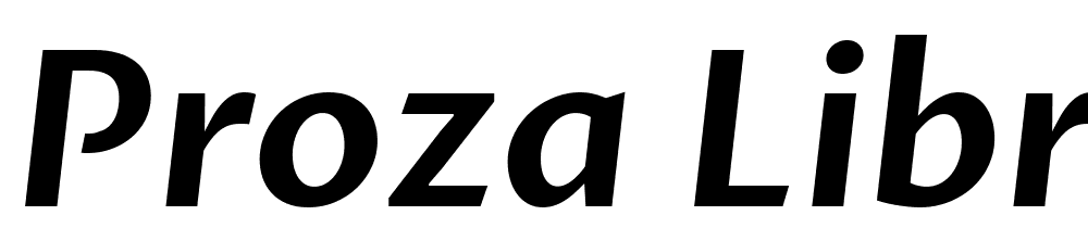 Proza-Libre-SemiBold-Italic font family download free