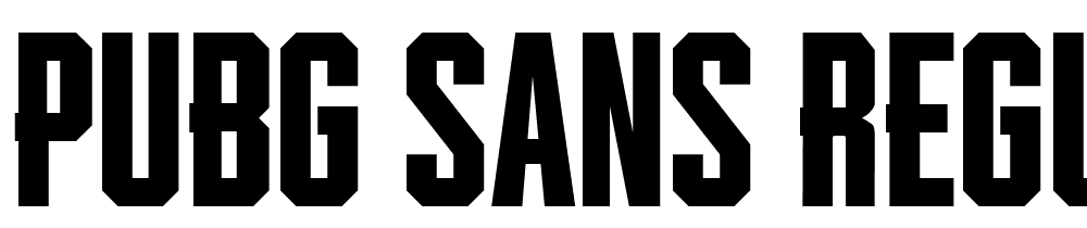 Pubg-Sans-Regular font family download free