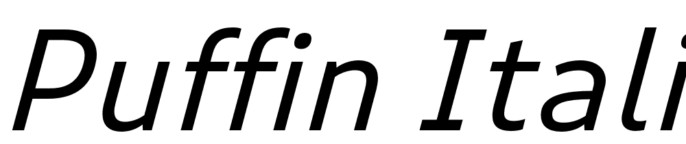 Puffin-Italic font family download free