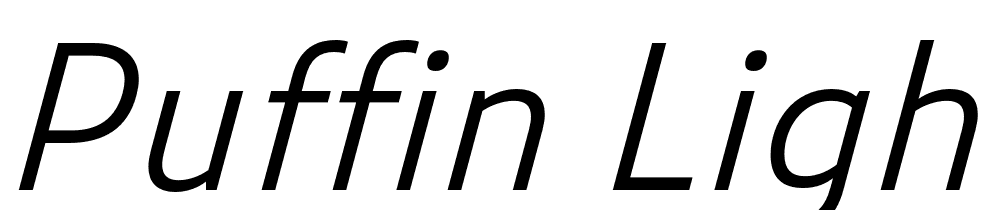 Puffin-Light-Italic font family download free