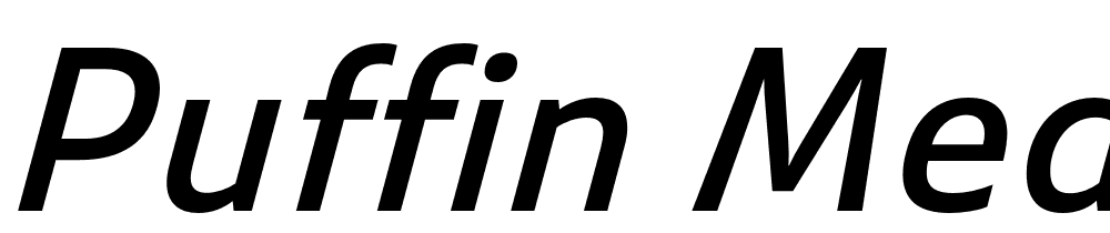 Puffin-Medium-Italic font family download free