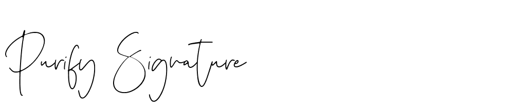 Purify Signature font family download free