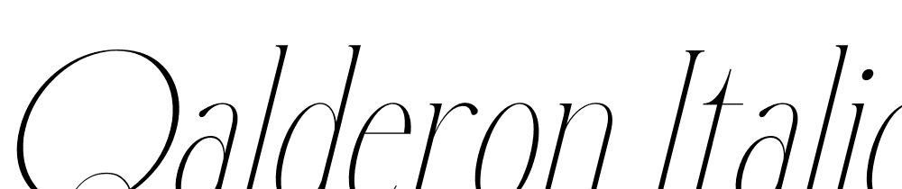 Qalderon-Italic font family download free