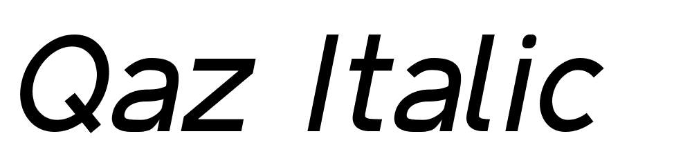 Qaz-Italic font family download free