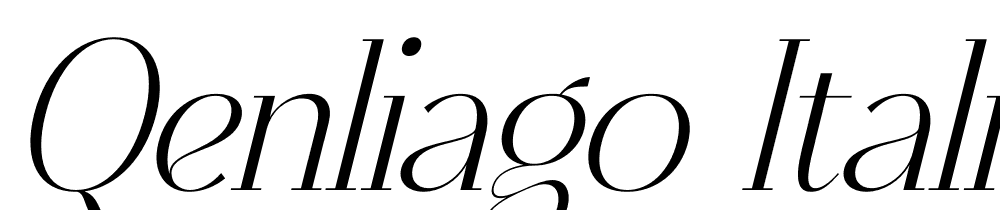 Qenliago-Italic font family download free