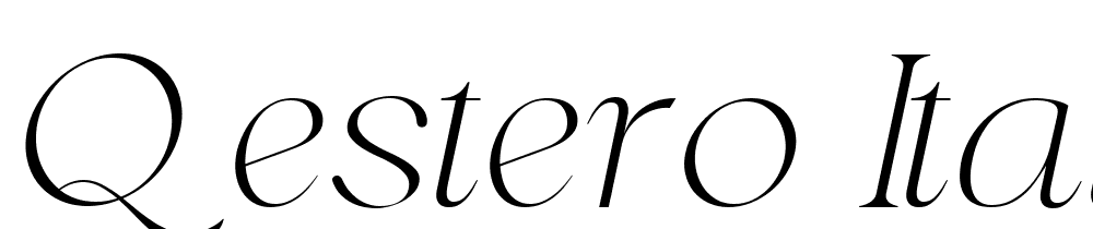 QESTERO-Italic font family download free