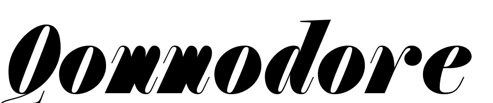 Qommodore-ExtraBold-Italic font family download free