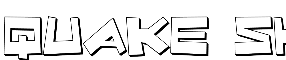 Quake-Shake-3D font family download free