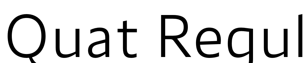 Quat-Regular font family download free