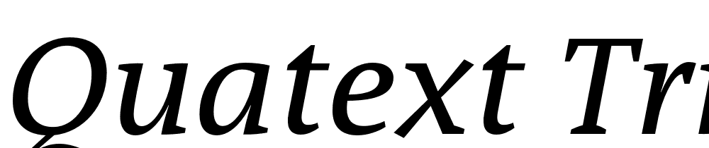 QuaText-Trial-Italic font family download free