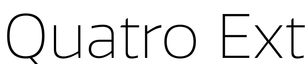 Quatro-ExtraLight font family download free