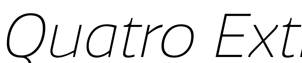 Quatro-ExtraLight-Italic font family download free