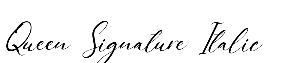 Queen-Signature-Italic font family download free