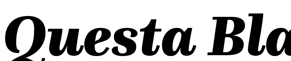 Questa-Black-Italic font family download free