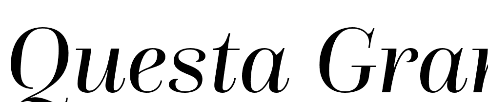 Questa Grande Italic font family download free