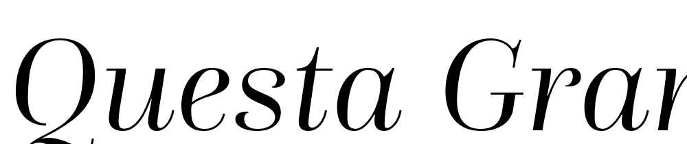 Questa Grande Light Italic font family download free