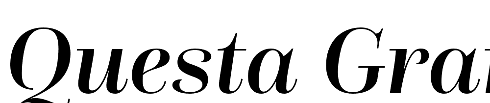 Questa Grande Medium Italic font family download free