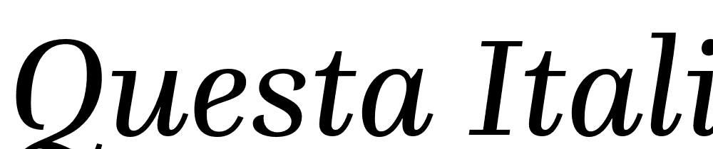 Questa Italic font family download free