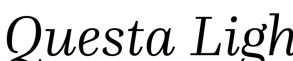 Questa Light Italic font family download free