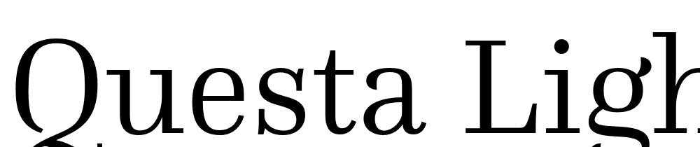 Questa Light Regular font family download free