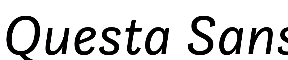 Questa Sans Italic font family download free