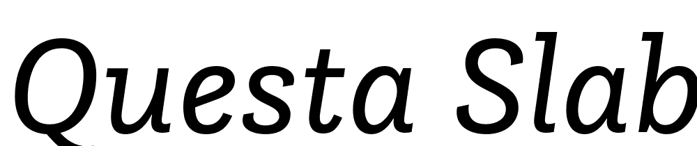 Questa Slab Italic font family download free