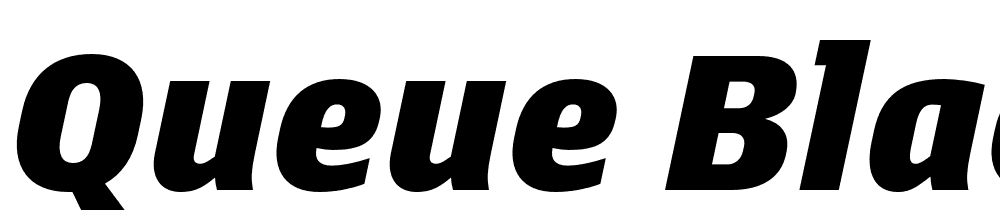 Queue-Black-Italic font family download free