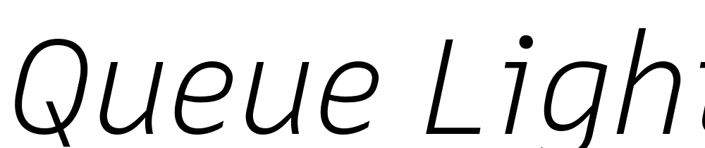 Queue-Light-Italic font family download free