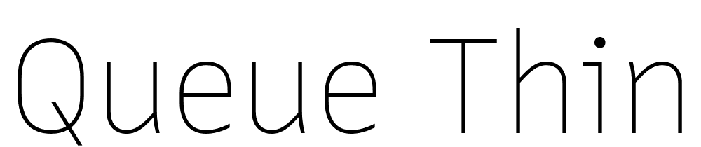 Queue-Thin font family download free