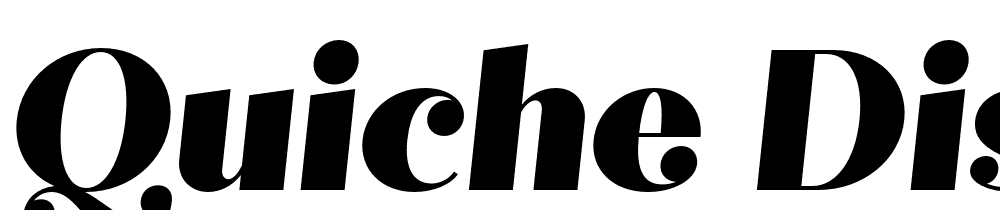 Quiche-Display-Black-Italic font family download free