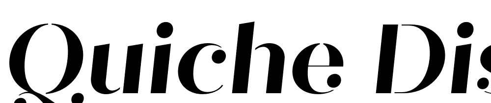 Quiche Display font family download free