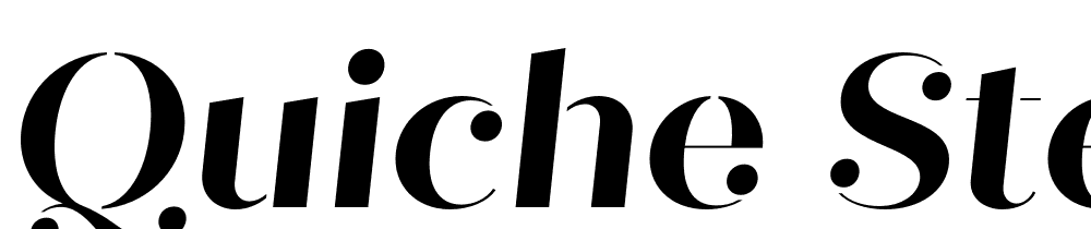 Quiche-Stencil-Bold-Italic font family download free