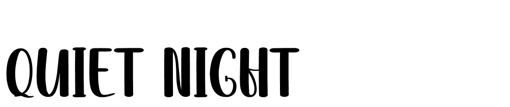 Quiet Night font family download free