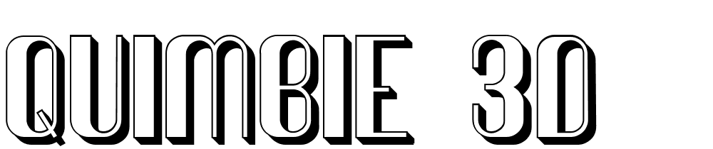 Quimbie-3D font family download free