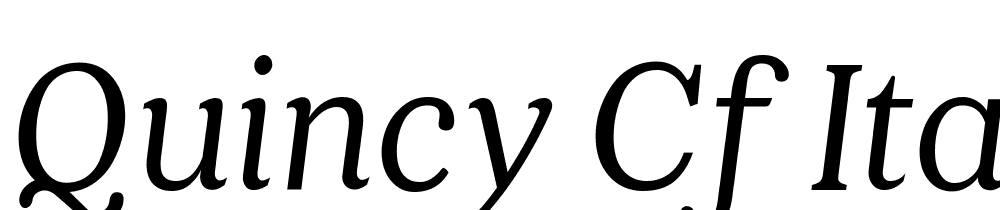 Quincy-CF-Italic font family download free