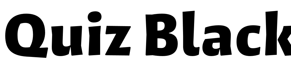 Quiz-Black font family download free