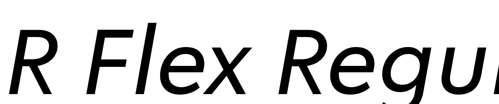 R-Flex-Regular-Italic font family download free