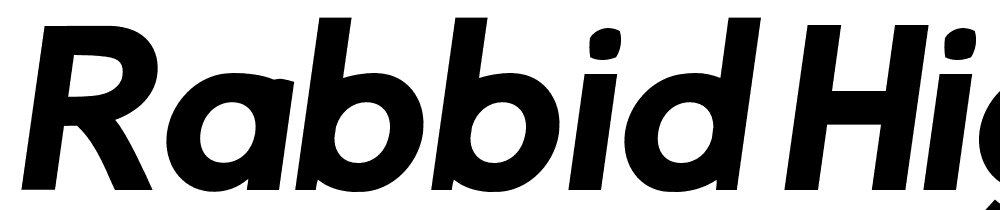 Rabbid-Highway-Sign-II-Oblique font family download free