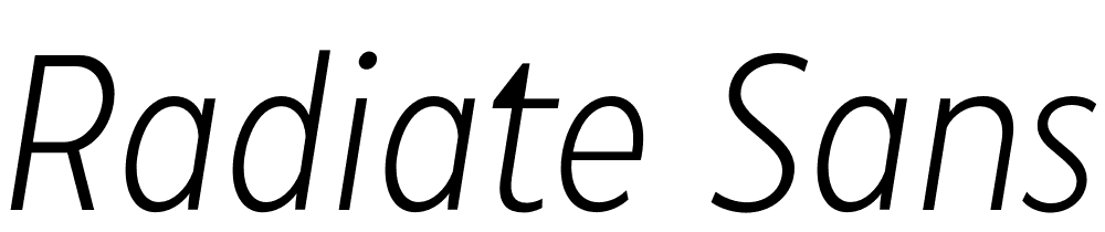 Radiate Sans font family download free