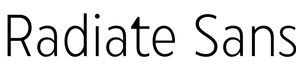 Radiate Sans font family download free