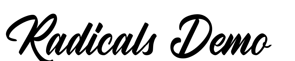 Radicals-DEMO font family download free