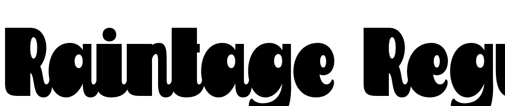 Raintage-Regular font family download free