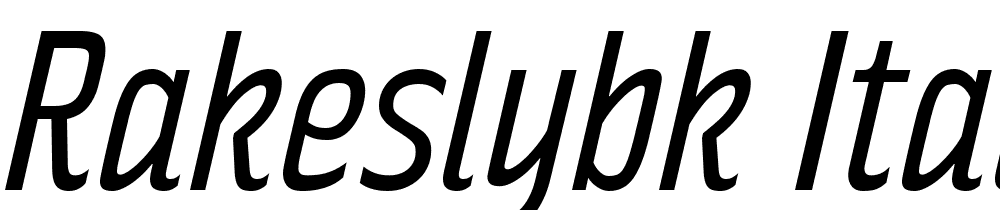 RakeslyBk-Italic font family download free