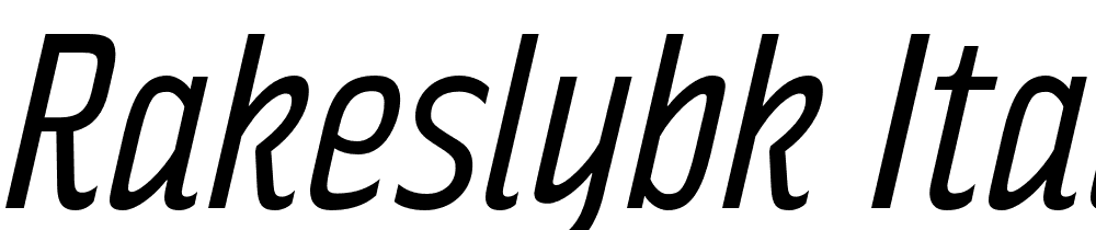 RakeslyBk-Italic font family download free