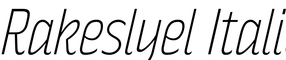 RakeslyEl-Italic font family download free