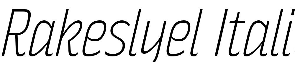 RakeslyEl-Italic font family download free