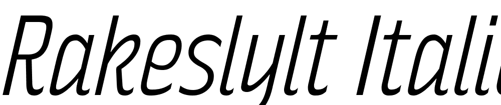 RakeslyLt-Italic font family download free