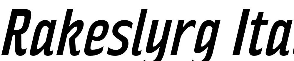 RakeslyRg-Italic font family download free