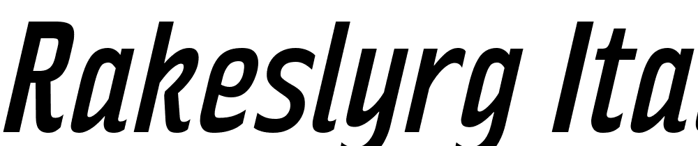 RakeslyRg-Italic font family download free