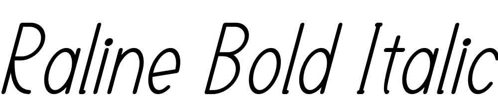 RALINE-Bold-Italic font family download free